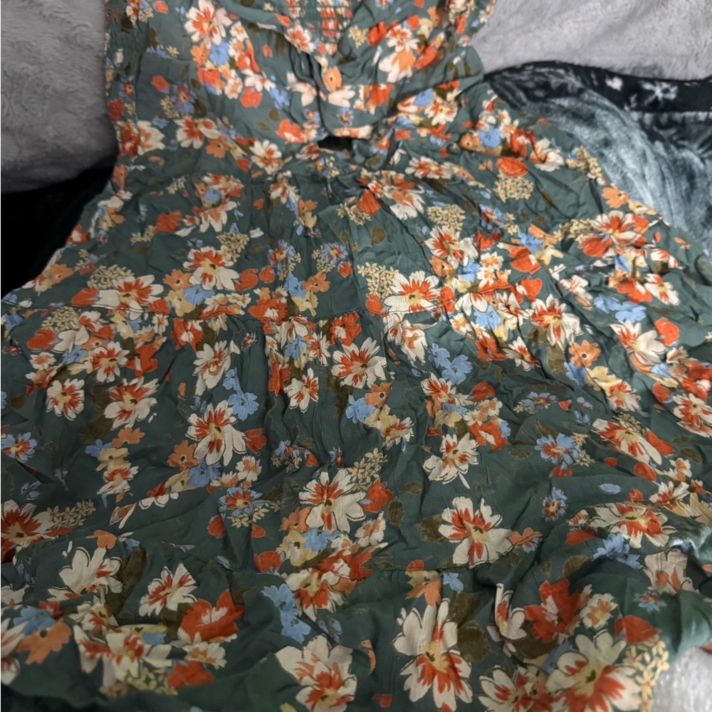 Floral Green Dress